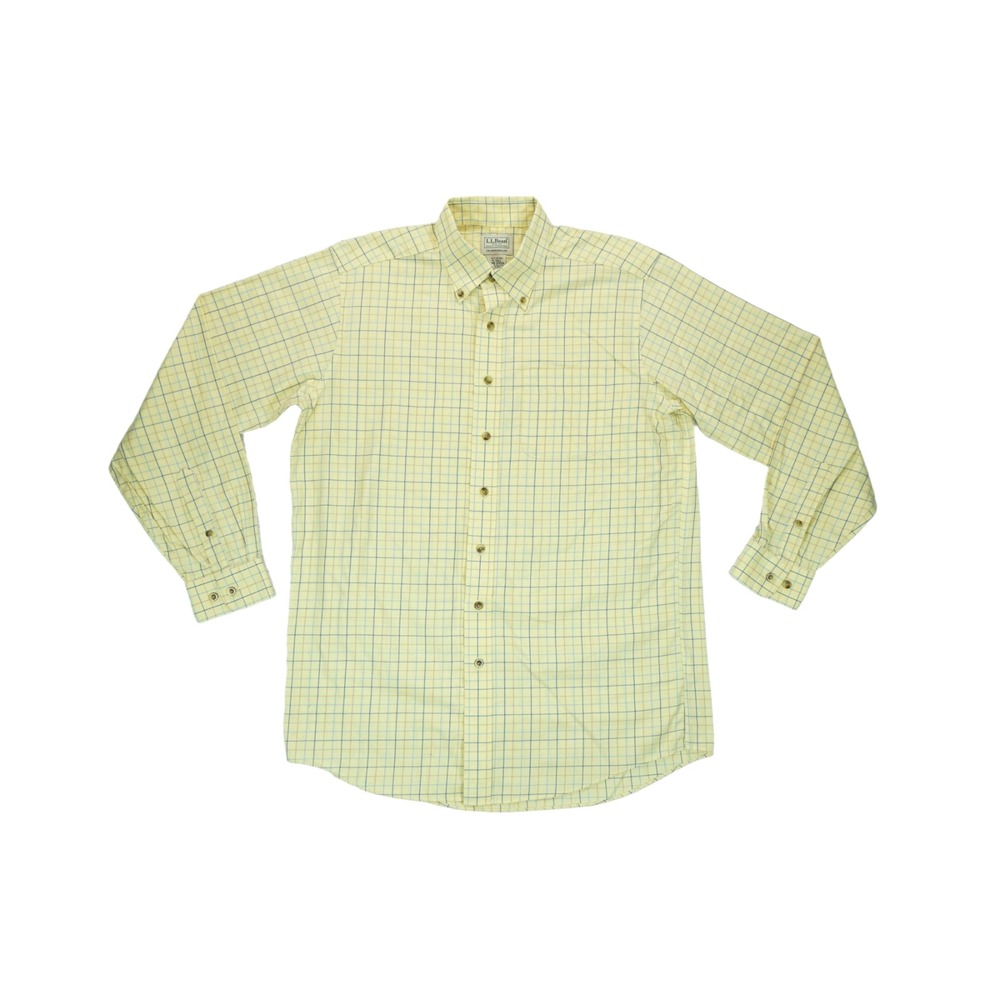 L.L. Bean Men's Long Sleeve Plaid Shirt Size‎ M-Tall Traditional Fit #269338